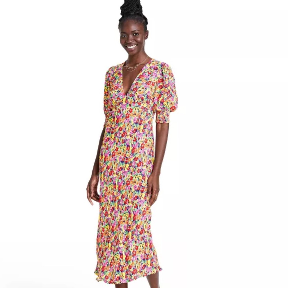 RIXO for Target Floral Puff Sleeve Dress Size US 2